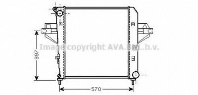 AVA QUALITY COOLING je2046 -  Радиатор, охлаждение двигателя